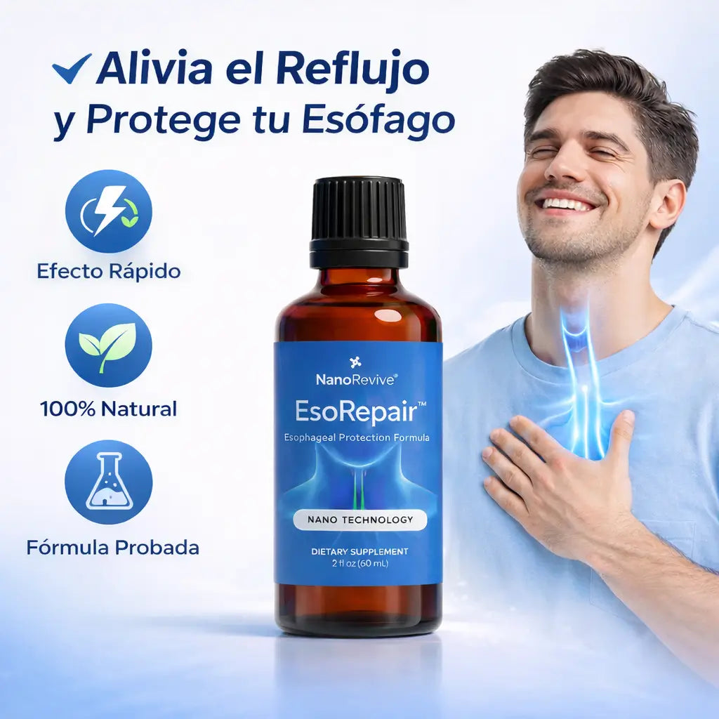 EsoRepair Recharge La Fórmula que Calma el Ardor, Sella el Reflujo y Repara tu Esófago Desde Adentro en Semanas