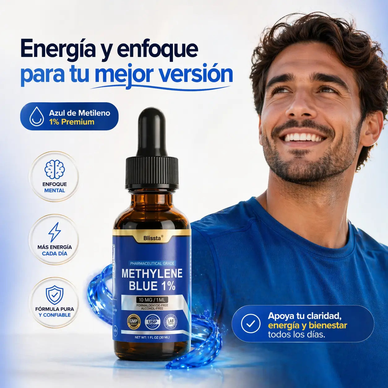 Azul de Metileno USP 1% — 150 años de ciencia, claridad mental en días