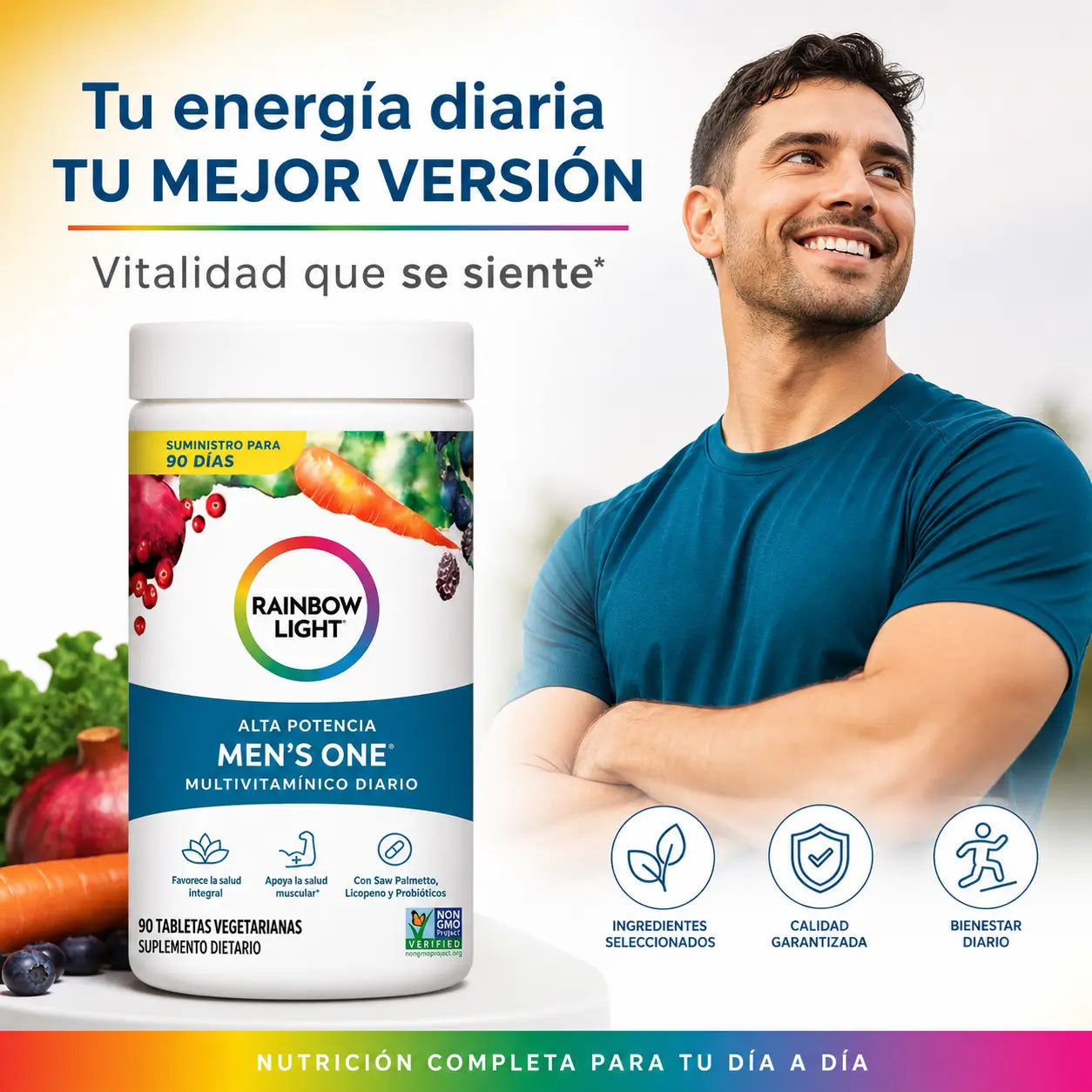 Rainbow Light Men — El Multivitamínico Masculino Que Te Da La Energía y Nutrición Que Tu Cuerpo Necesita