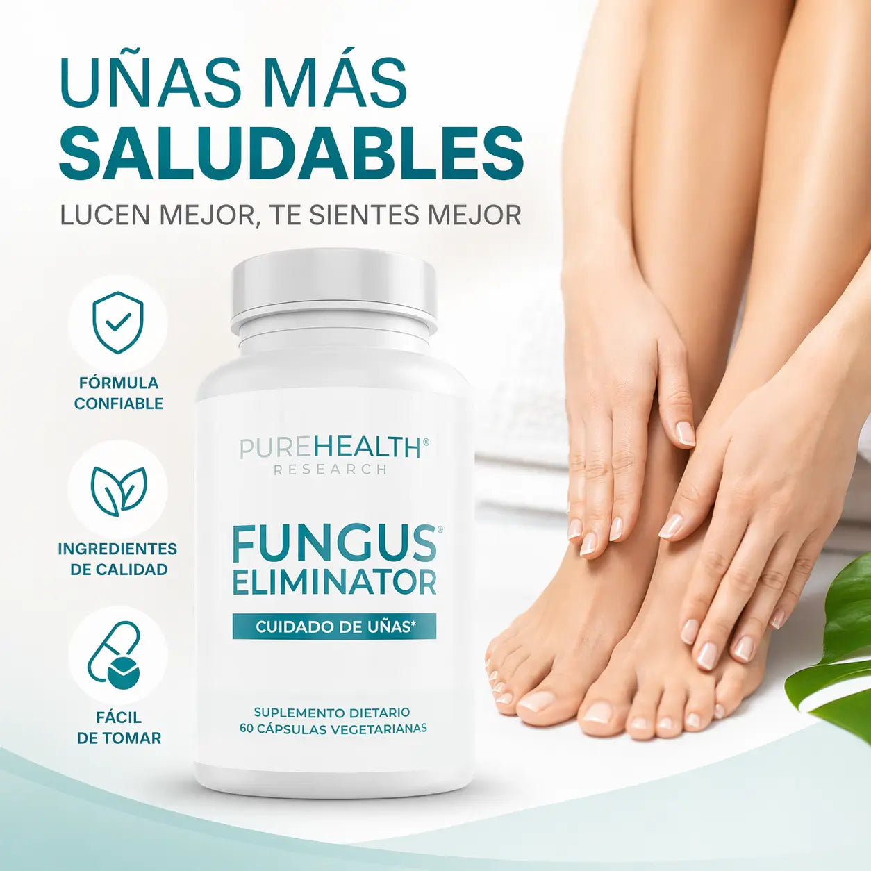 Fungus Eliminator 60 Cap - Fórmula Natural para Uñas y Pies