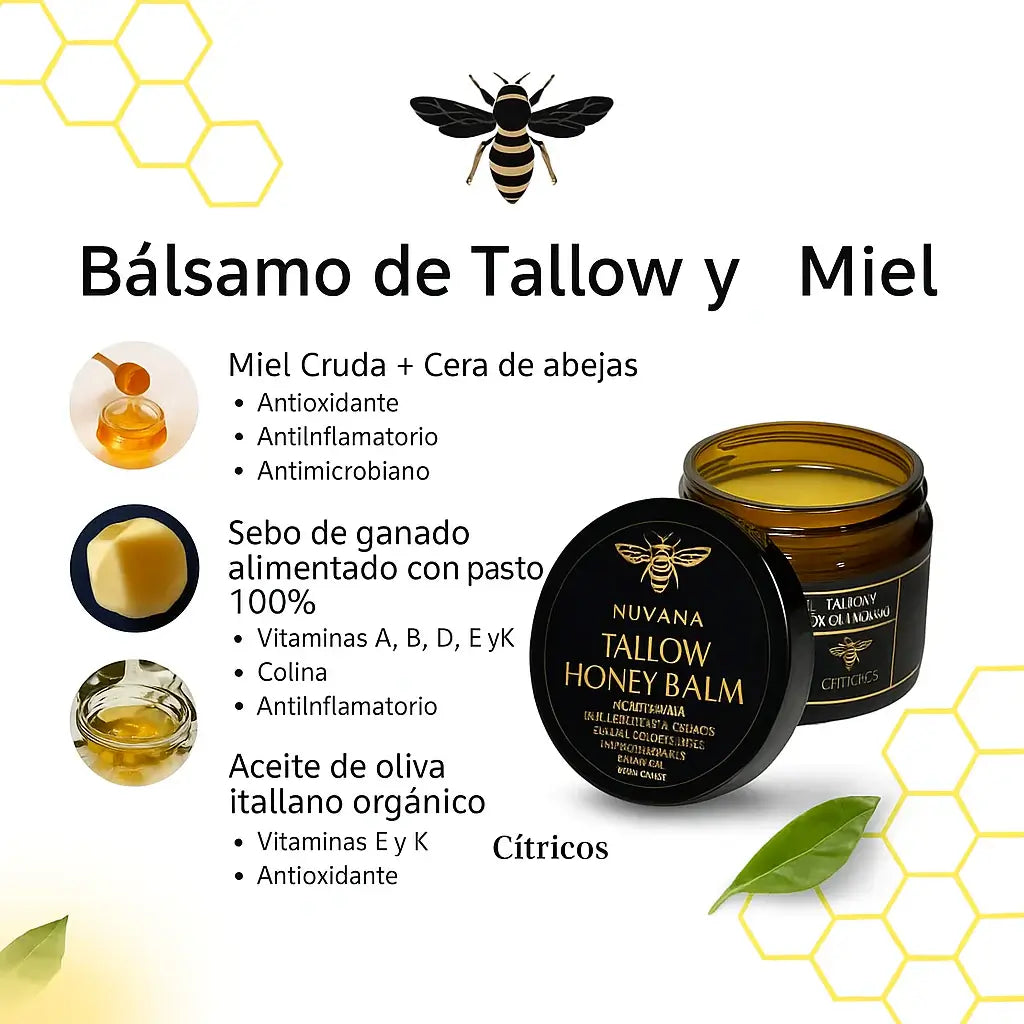Bálsamo Natural de Sebo de Res Premium – Nutrición Profunda para tu Piel
