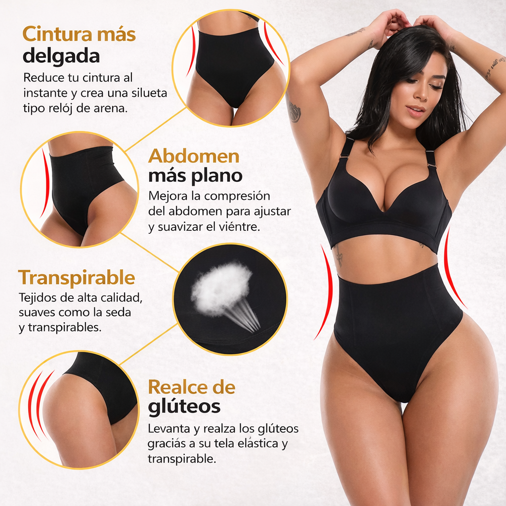 Compra 1 y llévate 1 TOTALMENTE GRATIS 🎁 Tanga de control de abdomen.