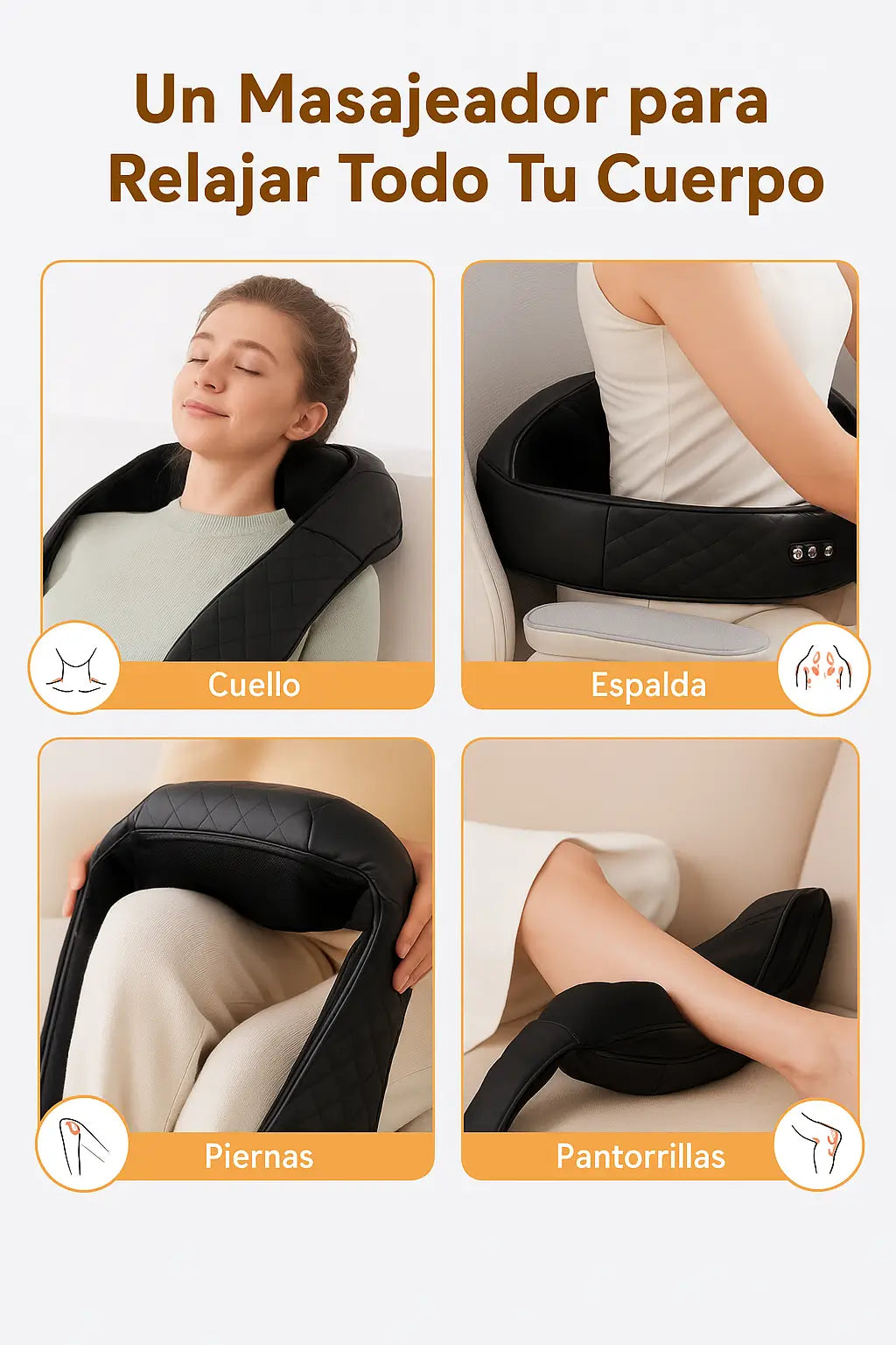 Masajeador - regala alivio real: masaje inalámbrico 4d para la persona que se merece un desca