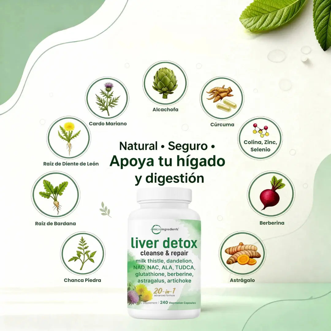 LIVER DETOX Apoya la Limpieza y Regeneración de tu Hígado con una Fórmula 20-en-1
