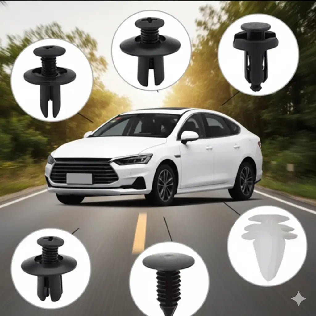 2X1 Kit Pines Plásticos 200 Unds: Deja de pagar mecánicos caros y ajusta tu carro en segundos