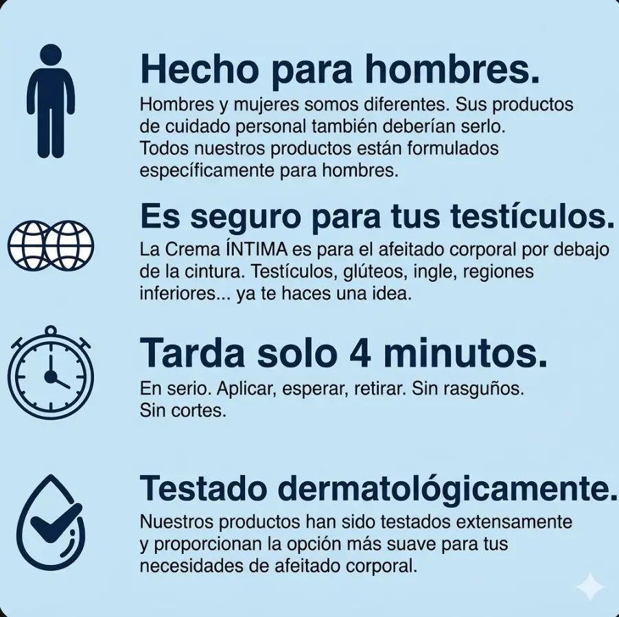 Crema Depiladora: El secreto masculino para una piel impecable, fresca y libre de vello (sin riesgo de accidentes).