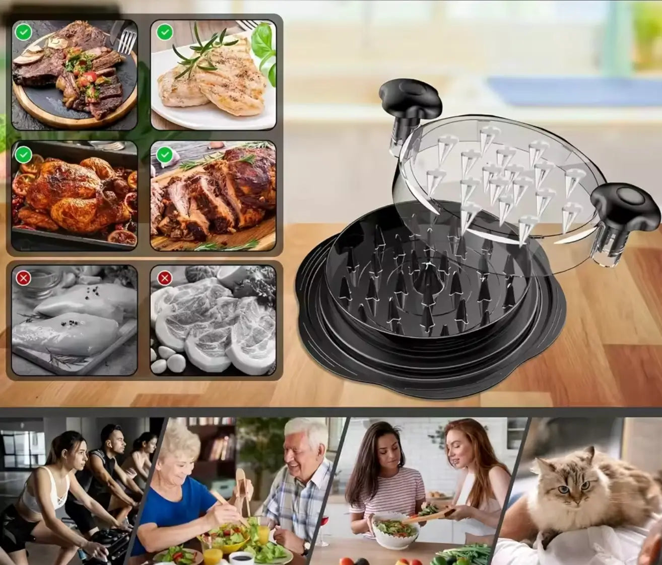 Máquina Desmenuzador de Pollo – Cocina Fácil, Rápida y Limpia