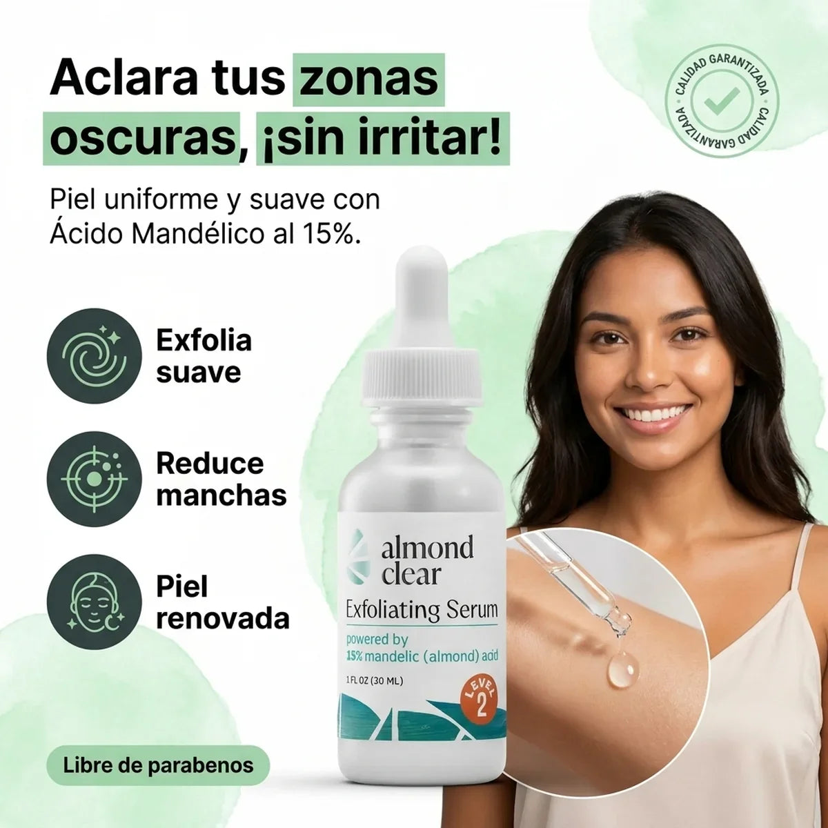 Almond Clear Serum Exfoliante Acido Mandelico 15% - 1-hero