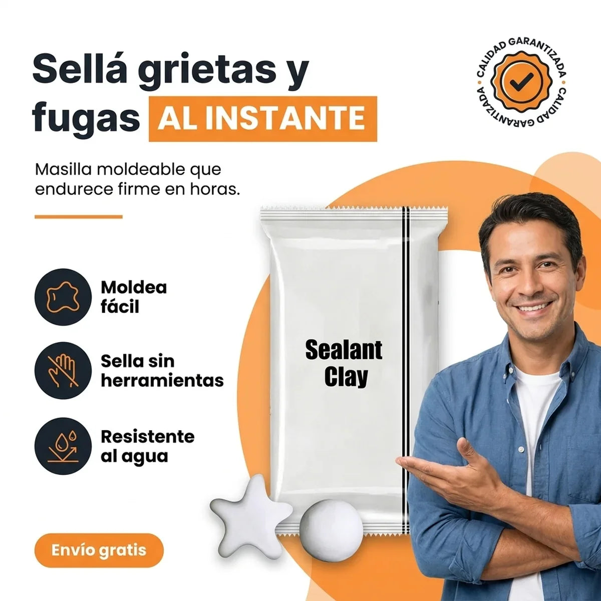 Masilla Moldeable para Sellado de Grietas y Fugas - 1-hero