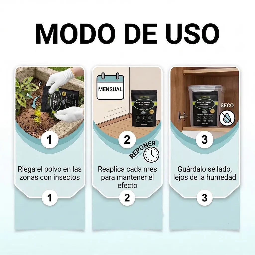 MoonSpry — Repelente de Insectos Natural en Polvo 100g