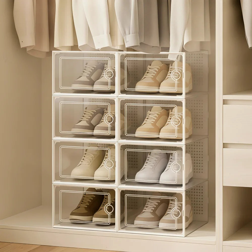 👟 Cajas Organizadoras de Zapatos Apilables - x12Cajas