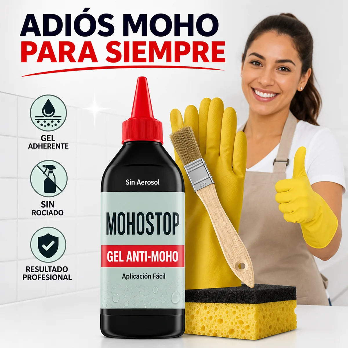 MohoStop Gel Anti-Moho 🧽 Adiós Manchas Negras Para Siempre