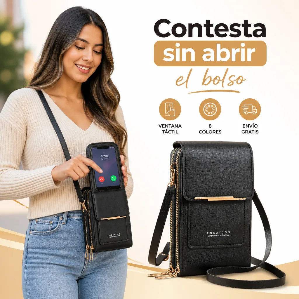 ENDAYCON Bolso Cruzado con Ventana Táctil 📱 para tu Celular