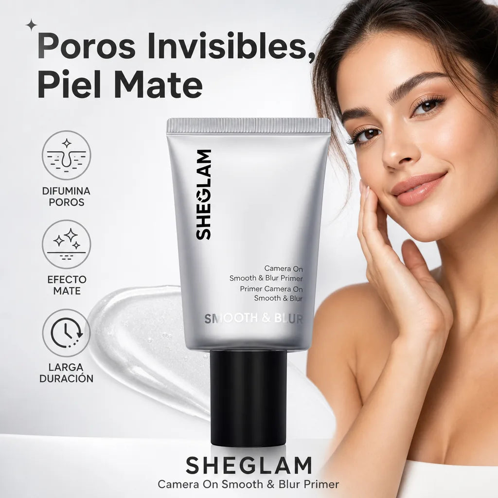 SHEGLAM Camera On Primer ✨ Suaviza, Difumina y Mate Todo el Día