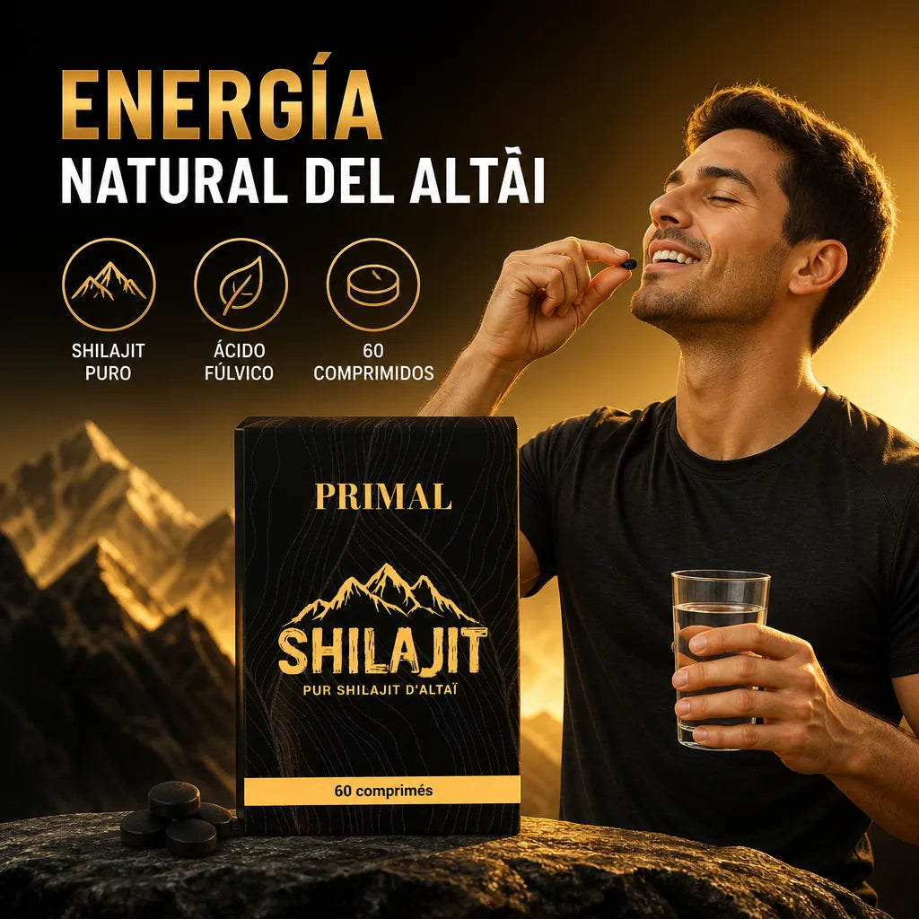 Primal Shilajit ⛰️ Energía y Bienestar Natural en Comprimidos