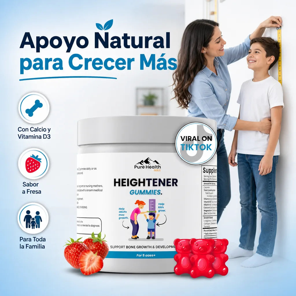 Pure Health Max Heightener Gummies 📏 Apoyo Natural para Crecer Más
