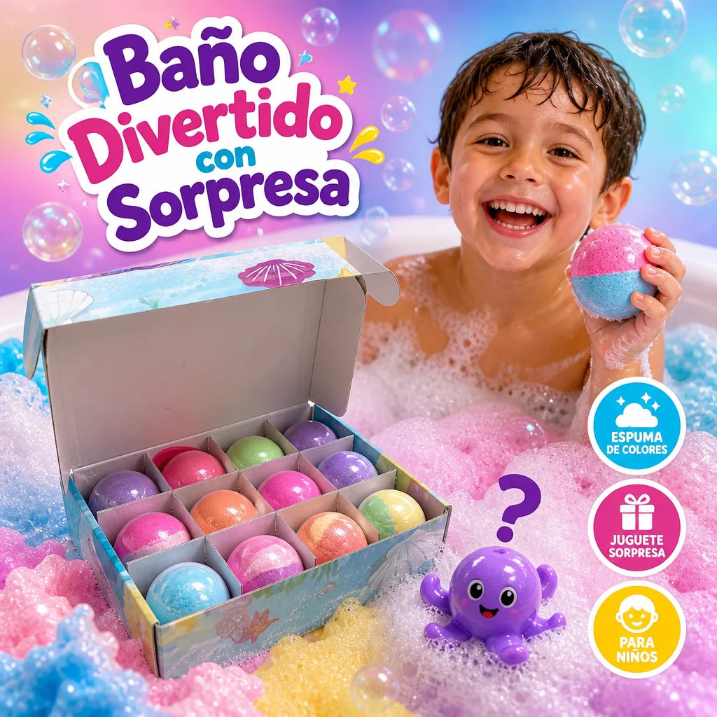 1 Bomba de Jabón Espuma para el Baño - 🛁 Diversión con Sorpresa para Niños