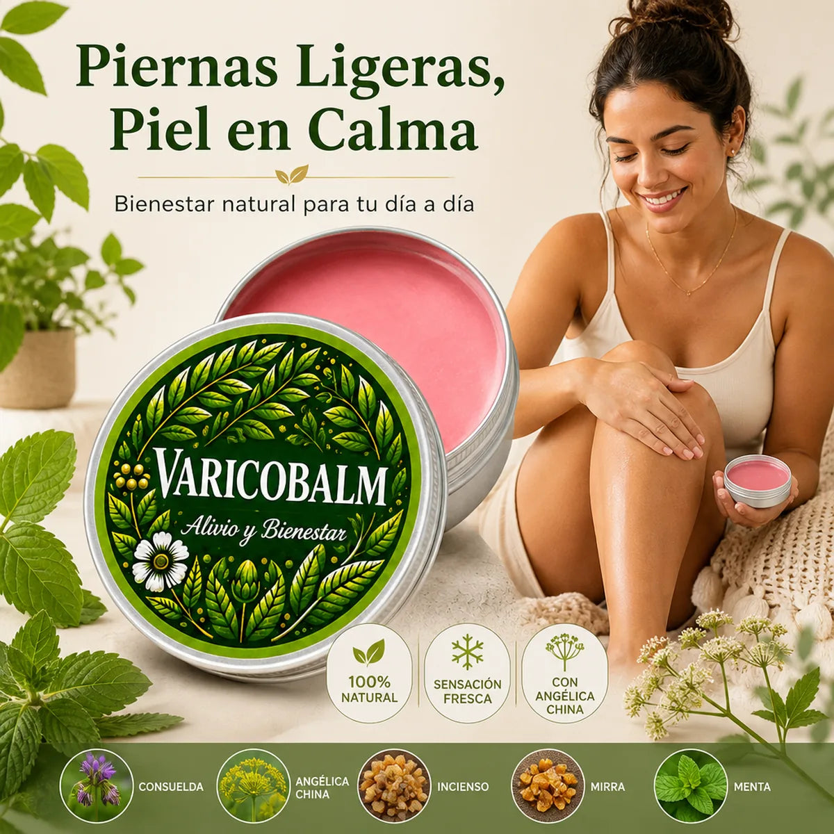 VaricoBalm 🌿 Bálsamo Natural para Piernas Cansadas