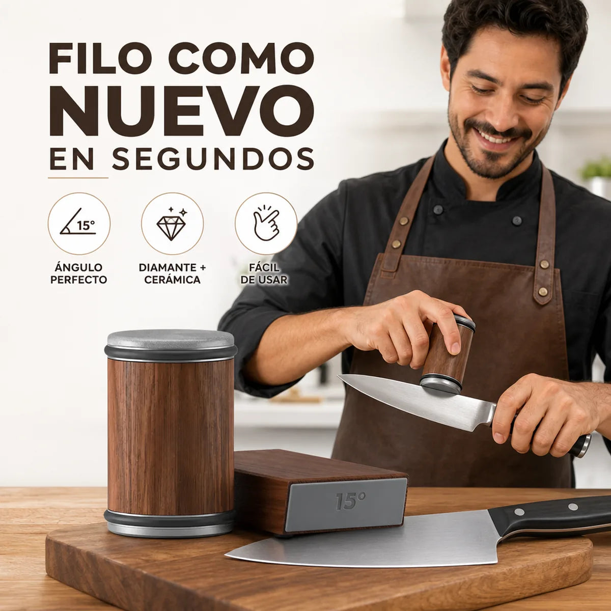 Afilador de Rodillo para Cuchillos 🔪 Filo de Nuevo