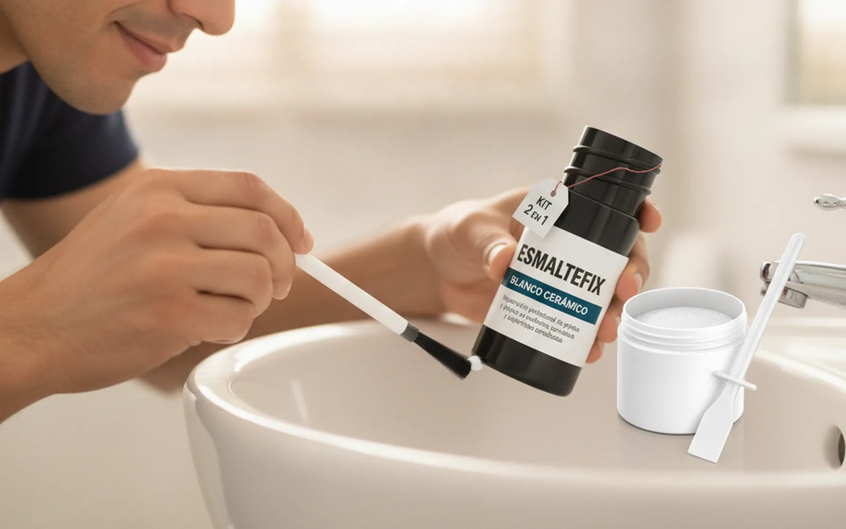 EsmalteFix Kit Reparador 2 en 1 🛁 Cerámica Como Nueva