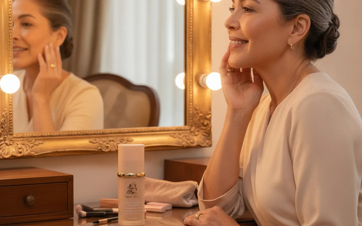 Forever Bloom Biomimic® Foundation FPS 50 ✨ Se Adapta a tu Tono en Segundos