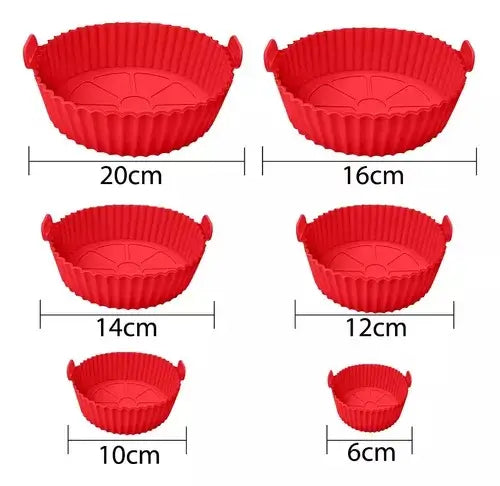 Moldes Pro Air Fryer KIT 6 unidades: Cocina lo que quieras y olvídate de fregar la freidora.