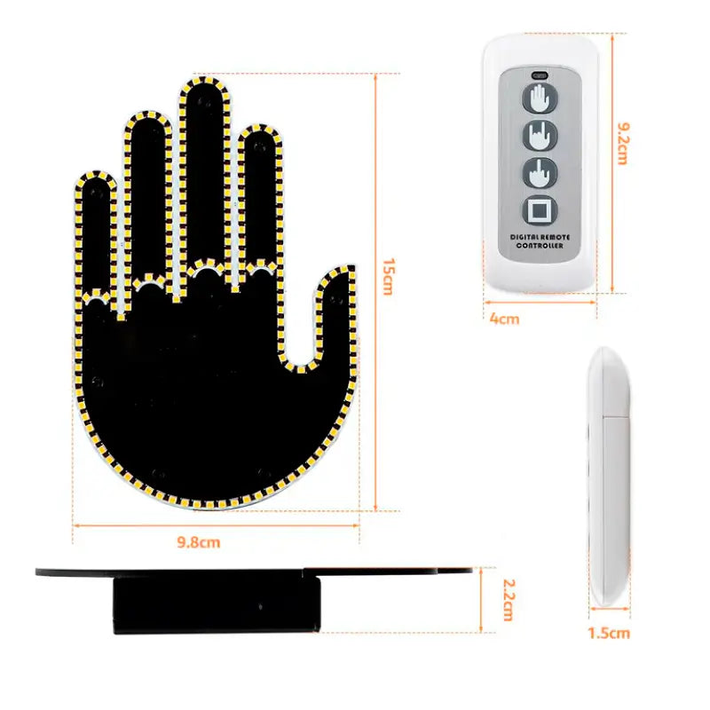 Luces Mano Led - ¡Deja de Gritar en el Tráfico! Saluda o "Trollea" con Estilo con la Mano LED.