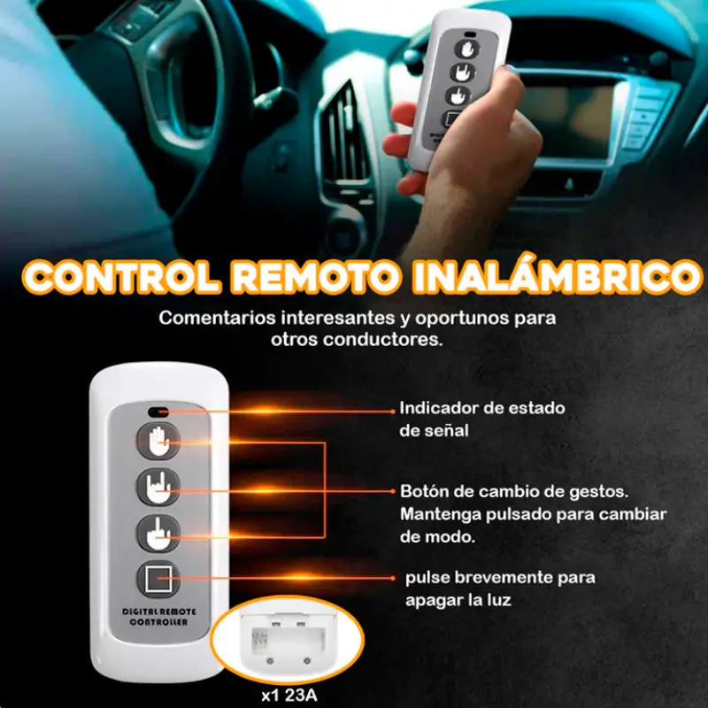 Luces Mano Led - ¡Deja de Gritar en el Tráfico! Saluda o "Trollea" con Estilo con la Mano LED.