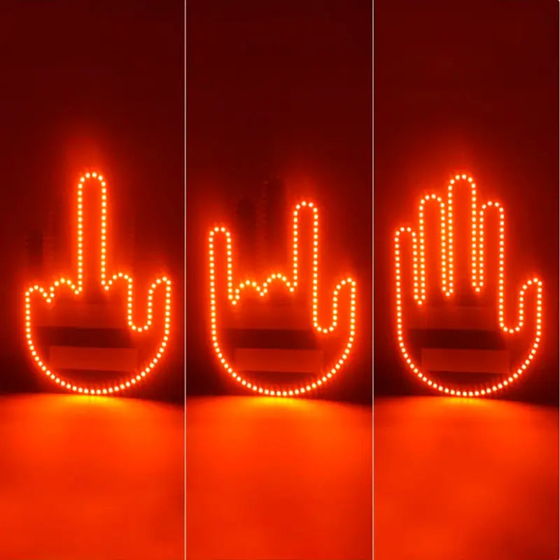 Luces Mano Led - ¡Deja de Gritar en el Tráfico! Saluda o "Trollea" con Estilo con la Mano LED.