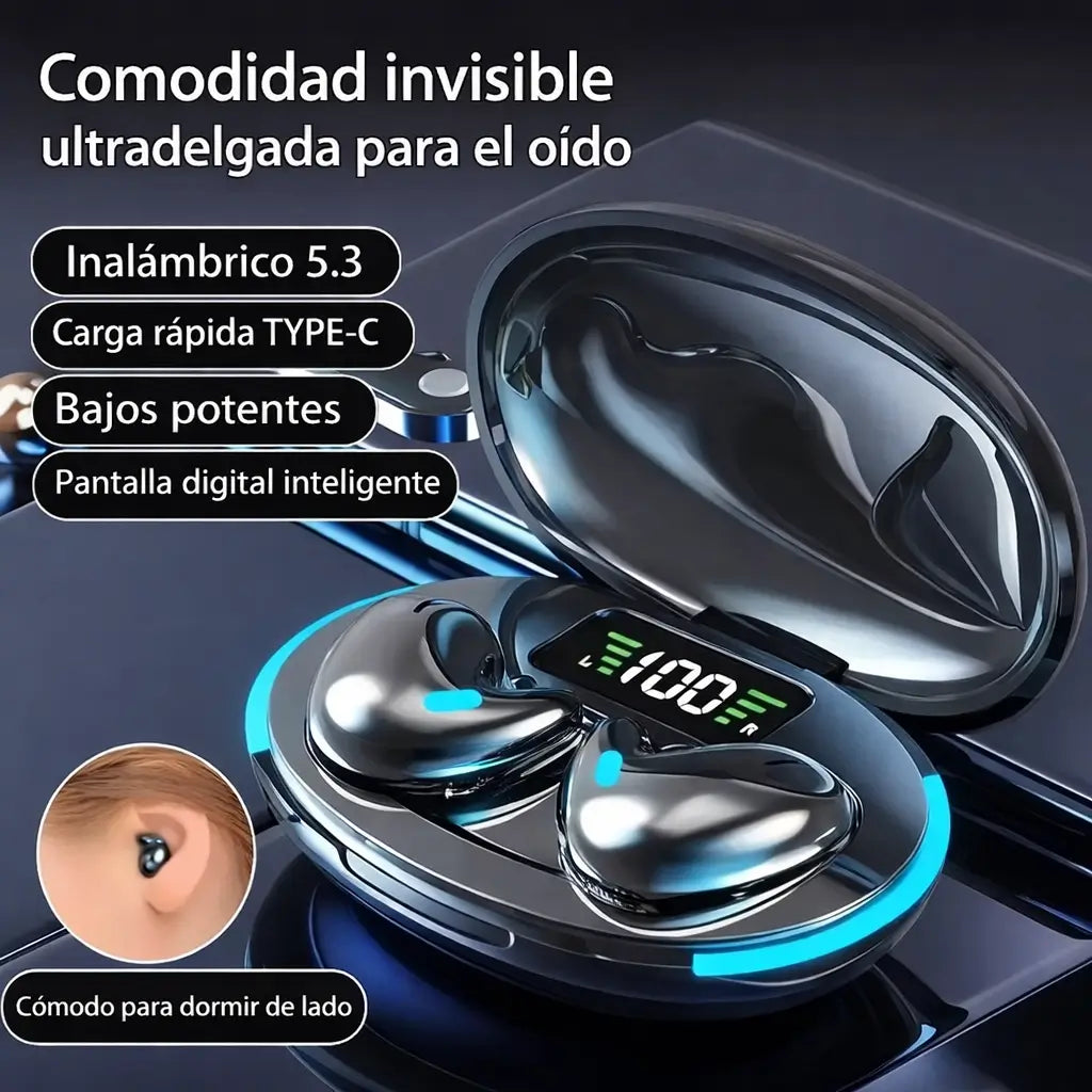 Audífonos  Bluetooth 5.3: Olvida el dolor en los oídos y duerme con tu música favorita.
