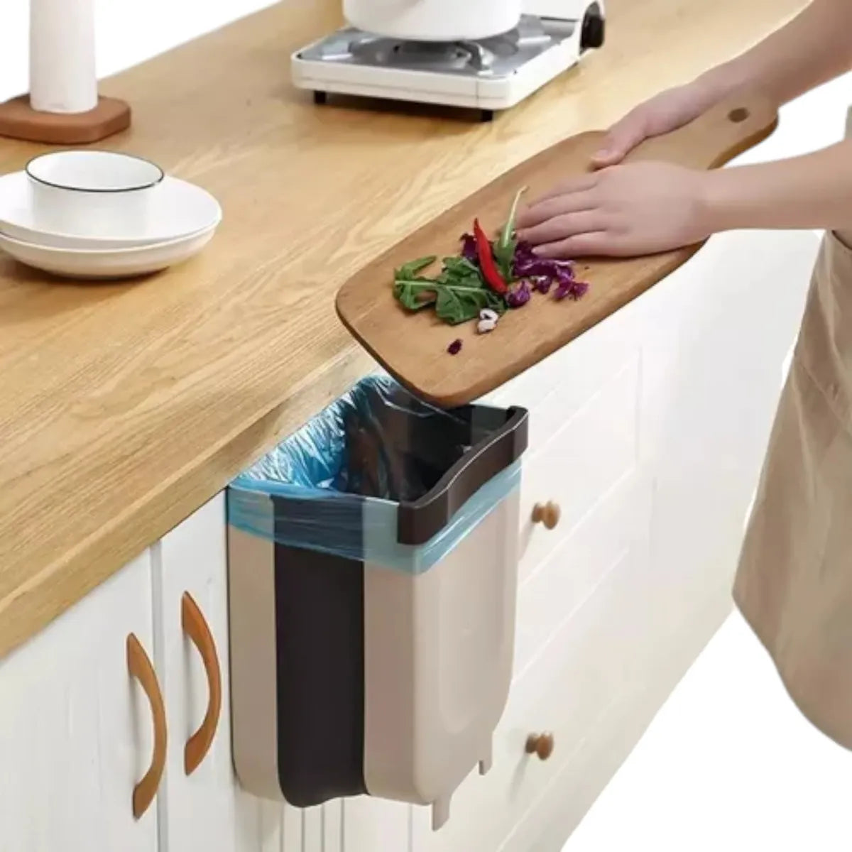 El basurero inteligente que ahorra espacio y mantiene tu cocina impecable