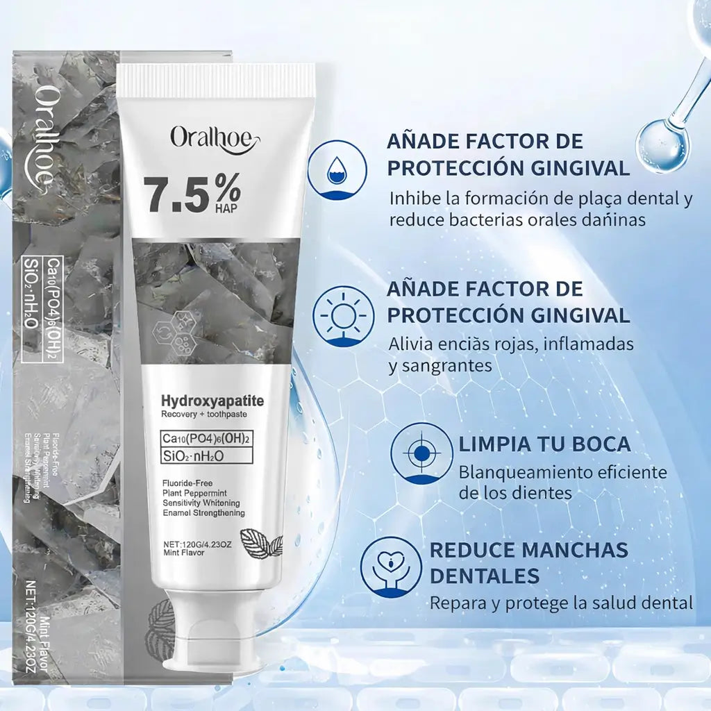 La pasta dental con hidroxiapatita que ayuda a fortalecer, proteger y mejorar la apariencia de tu sonrisa