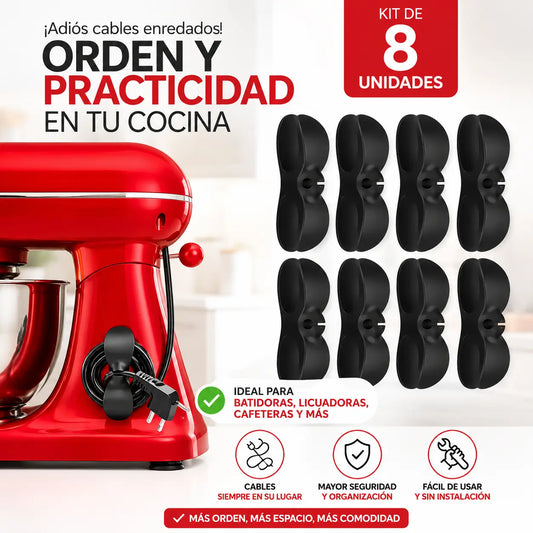 KIT 8 unidades de organizador de Cables para Electrodomésticos
