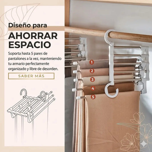 Gancho Plegable 5 en 1 — Organiza tu Clóset Sin Plancha