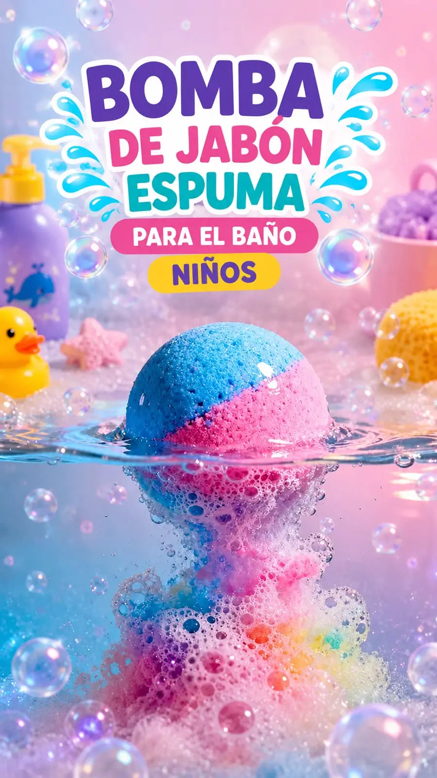 1 Bomba de Jabón Espuma para el Baño - 🛁 Diversión con Sorpresa para Niños