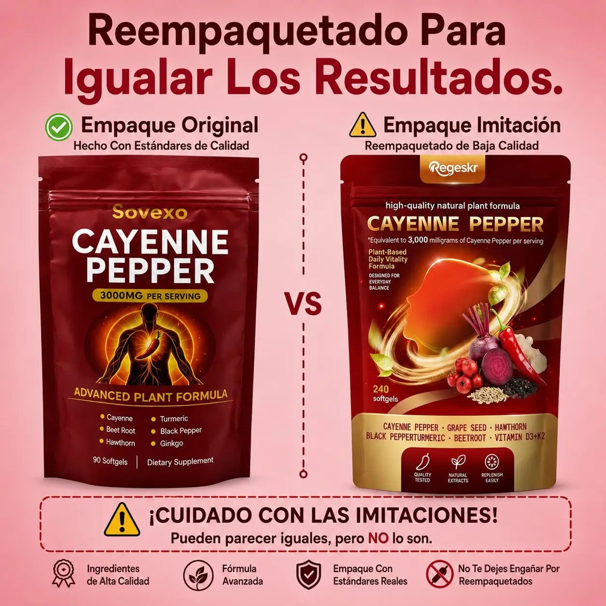Pimienta de Cayena Vivonu 12-en-1 : Reactiva tu Circulación Natural - (90 softgel)