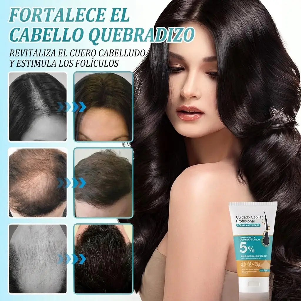 Minoxidil 5% Crema Capilar — Crecimiento de Cabello y Cejas