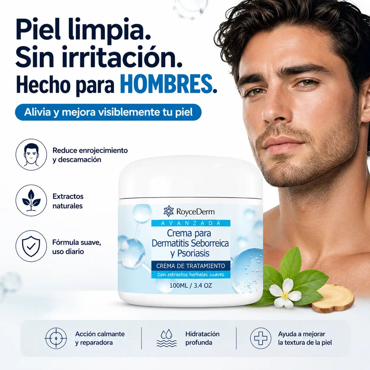 RoyceDerm 🧔 Crema Calmante