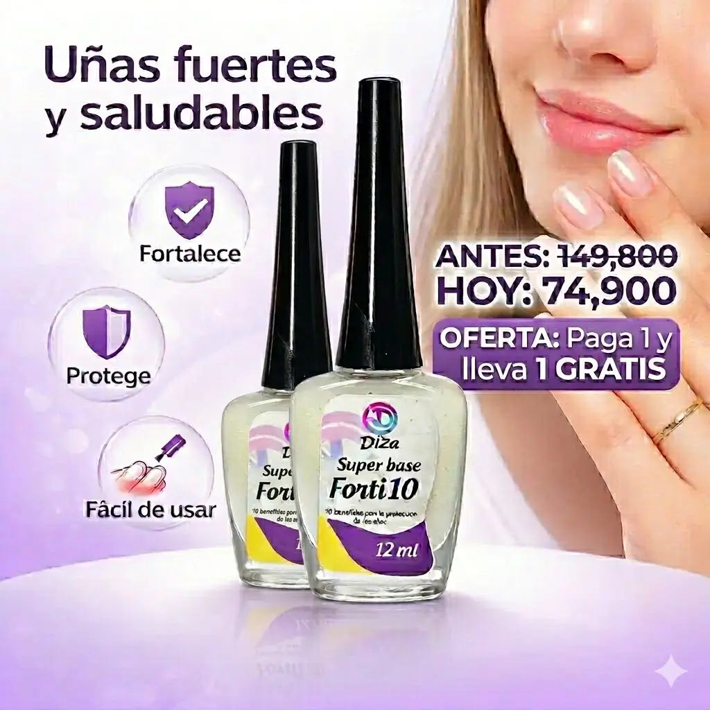 Base Forti 10: El secreto profesional para unas uñas largas, blindadas y naturales.
