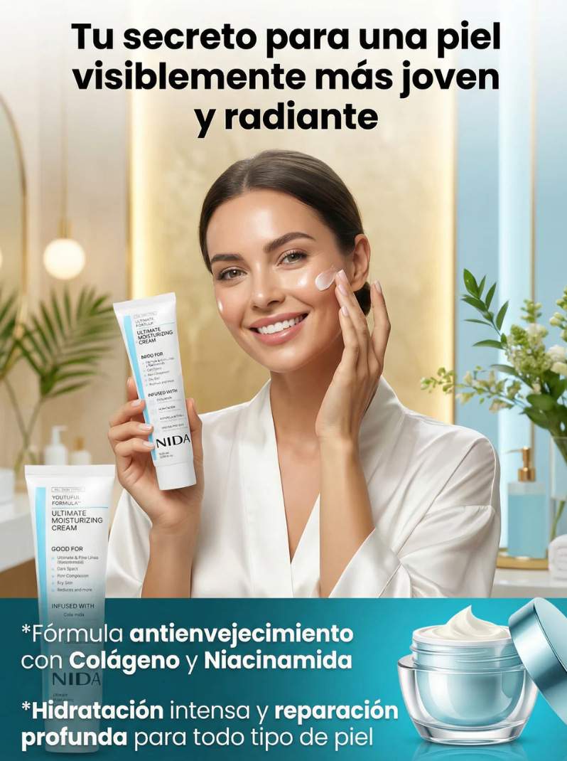 💧 Devuélvele la hidratación y suavidad a tu piel desde la primera aplicación I NIDA YOUTHFULL Moisturizing Cream 120 ML