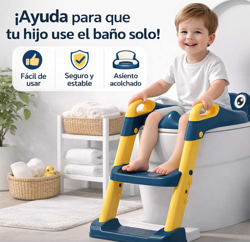 🚽 Adiós al pañal sin lágrimas: el entrenador de baño que tu hijo usa SOLO
