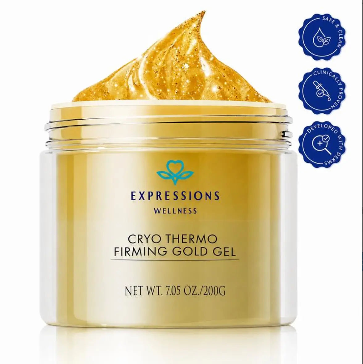 Gel Reafirmante Dorado Cryo Thermo Anti-Celulitis y Estrías 200g