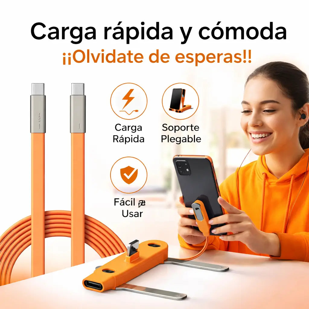 cargador portatil 2 en 1 carga rapida