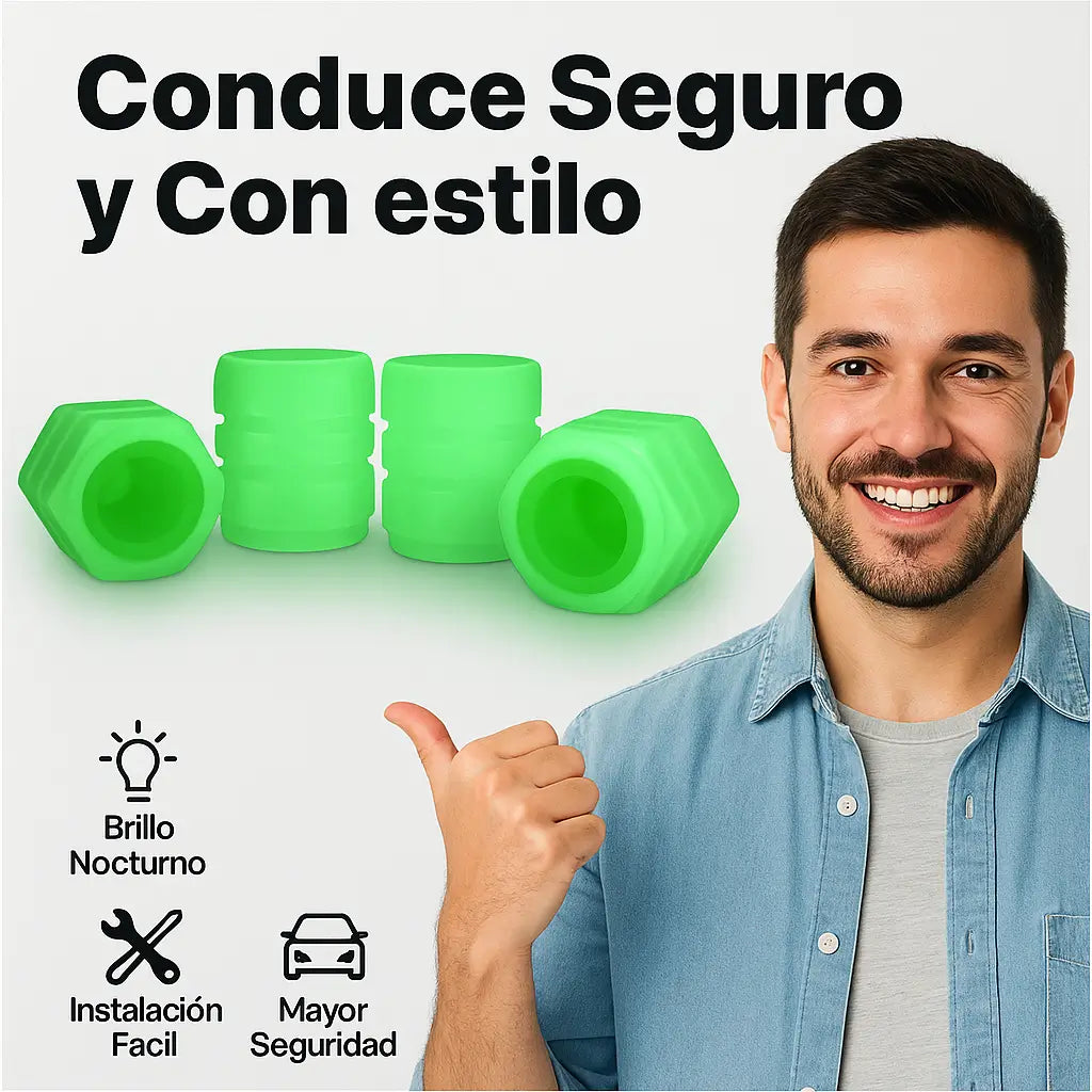 Válvulas Fluorescentes para Llantas x 4