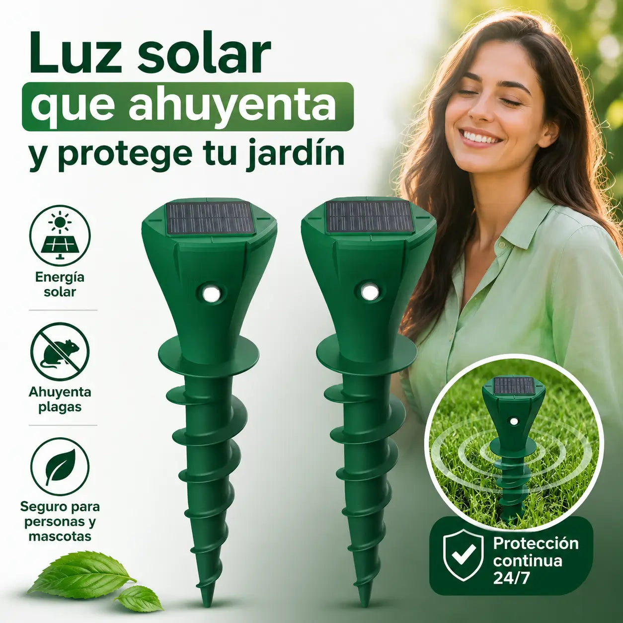 🌿 Repelente Ultrasónico Solar: ¡Tu Jardín Libre de Plagas!