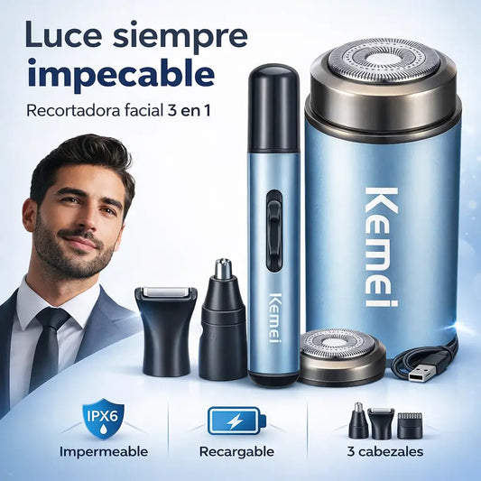 COMBO:Maquina afeitar+recortadora eléctrica Kemei 🎁