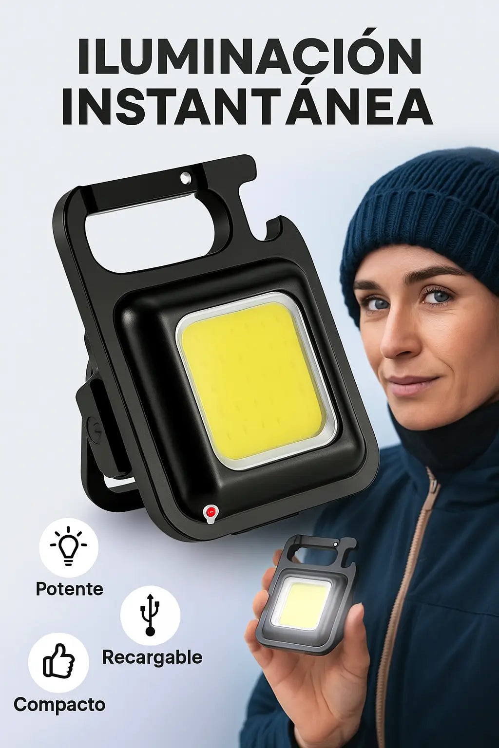 Mini Linterna Llavero recargable