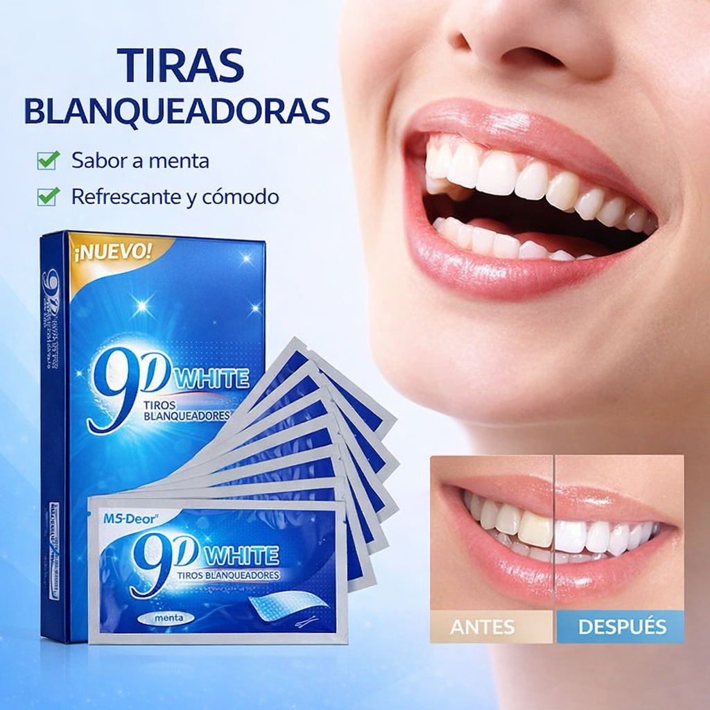 😬 Manchas en tus dientes? Blanquea de forma práctica y segura desde donde estés I TIRAS DENTALES BLANQUEADORAS WHITE