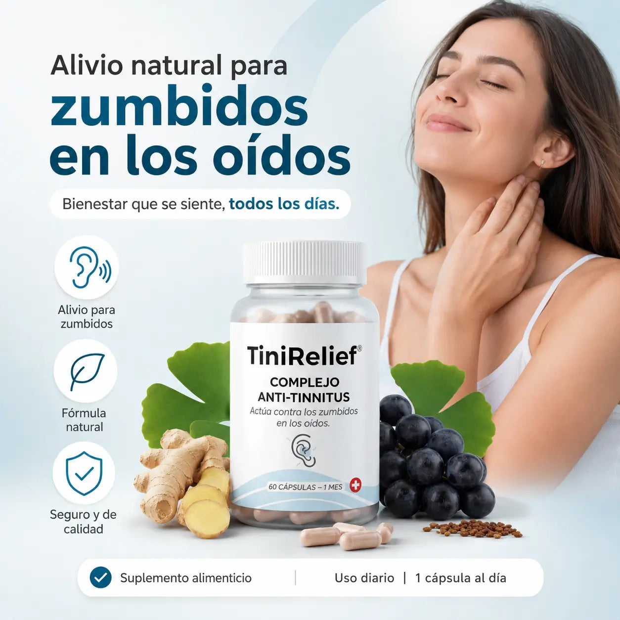 👂 TiniRelief – Alivio Natural para Tinnitus y Sueño Profundo
