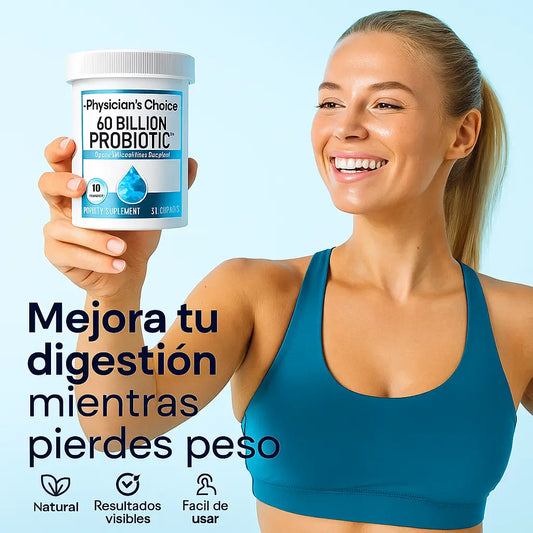 60 Billion Probiotic Alivio digestivo + energía natural para tu día a día